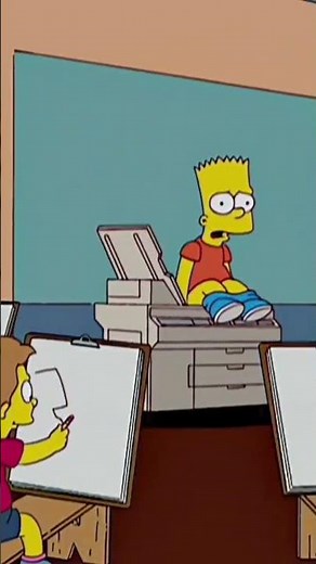 Bart's Fanny On A Copy Machine