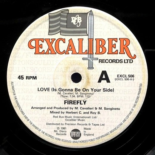 Firefly : ' Love ( Is Gonna Be Your Side) " . Firefly are an Italian Musical Group, founded in 1979 in Vicenza, initially composed of Manuela Ometto (vocals) and Maurizio "Sangy" Sangineto (guitar, bass and composition). In 1979 they released their first single " Do it Dancin' " , recorded at Studio Radius in Milan and owned by Alberto Radius. In 1980 their first album Firefly was released, produced by Maurizio Sangineto himself and Maurizio Cavalieri on the Mr Disc label. From this album the si
