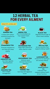 Different types of herbal teas. #herbs #Tea #healthyliving247 #wellness #naturalremedies #HeartHealing #bodysystem #wellbeing #healthtips | Healthy Living 24/7