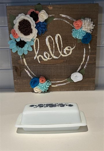 Old Town Blue Pyrex Butter Dish - Etsy UK