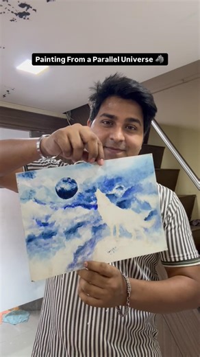 Painting From a Parallel Universe — SNAP Reveals a Hidden Wolf! #Shorts #wolf #art