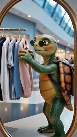 AI Turtle Goes Shirt Shopping in a Mall 🤯🐢 | Unbelievable & Funny Viral Short! | Unreal Pixels |
