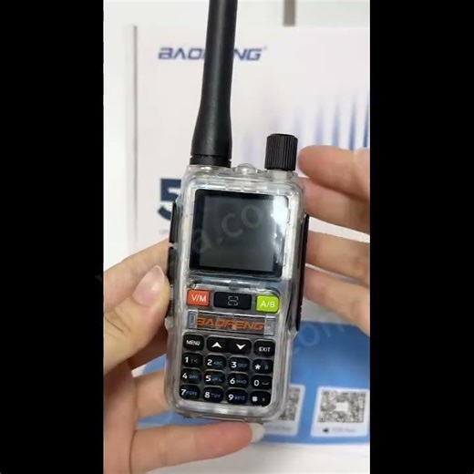 Baofeng UV-5R Mini – 1.44" TFT | AM/FM + VHF/UHF | BT Read/Write | Transparent Color