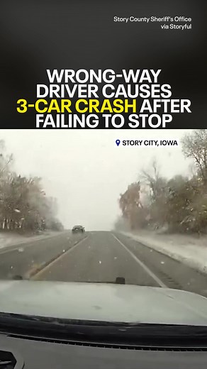 A wrong-way driver was arrested outside Story City, Iowa, on November 8 after causing a three-vehicle head-on collision. The Story County Sheriff’s Office reported that the driver failed to yield to a deputy who attempted a traffic stop after observing the vehicle driving erratically. The driver was subsequently charged with operating while intoxicated, driving on the wrong side of a two-way highway, and failure to yield to an emergency vehicle. No major injuries were reported. | Fox 9