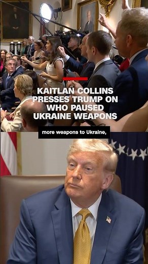 Kaitlan Collins presses Trump on who paused Ukraine weapons