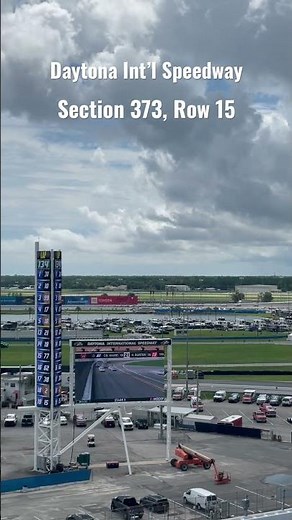 Daytona International Speedway viewing perspectives: Section 373, Row 15
