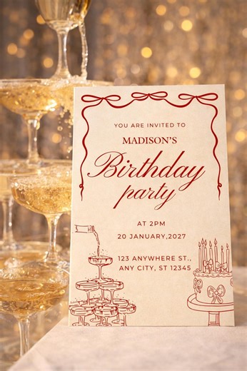 Editable Birthday Party Invitation | Instant Download | Canva Template | Downloadable Invitation - Etsy