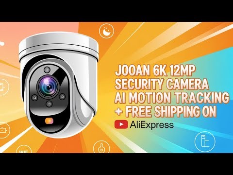 JOOAN 6K 12MP WiFi Outdoor Security Camera – 3 Lens AI Motion Tracking PTZ Full Color Night Vision