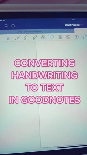 Converting Handwriting to Text in GoodNotes 6