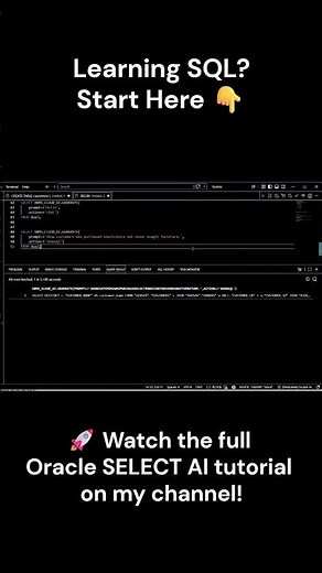 Want to Learn SQL? Let Oracle AI Teach You! 🤯 #sql #oracledatabasetutorial #oracle26ai