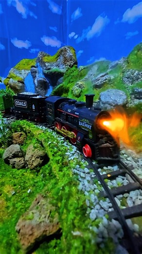 Mini Steam Locomotive Entering a Dark Tunnel#MiniWorld#RealisticDiorama#ASMR#Shorts#MiniTrain#viral
