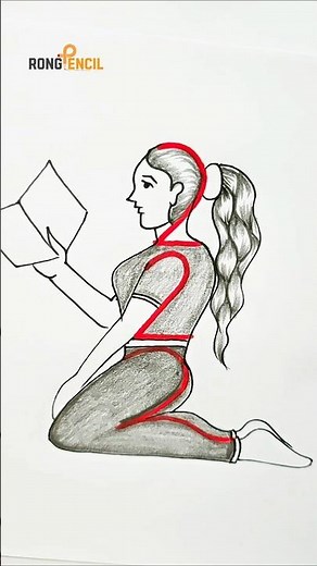 How to draw Girl | Easy girl drawing | Girl Drawing easy |#girldrawing #art #drawing #easydrawing