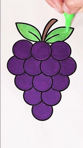 Grapes | Coloring Pages for Kids 🍇🎨🌈