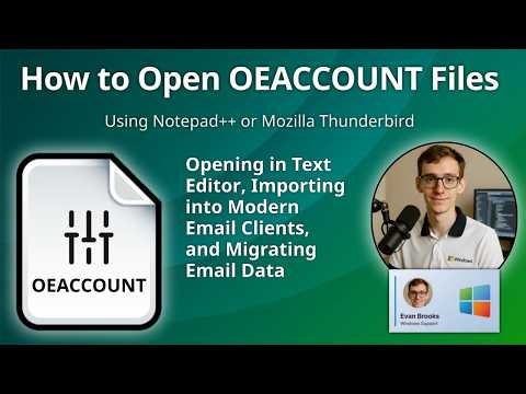 How to Open OEACCOUNT Files (Windows Live Mail Account)
