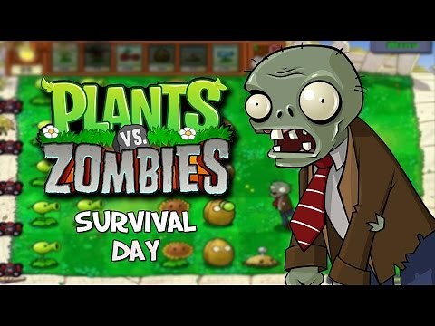 Plants Vs Zombies - Survival: Day - Walkthrough