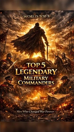 TOP 5 LEGENDARY MILITARY COMMANDERS | WORLD TOP 5 #shorts