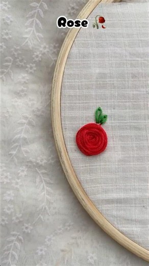 Woven wheel rose embroidery🥀 #handbroidery #embroidery #beginnersstitch #diy