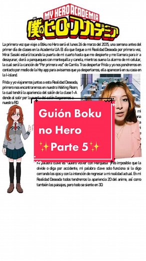 Cómo hacer tu guion de Boku no Hero - Parte 5