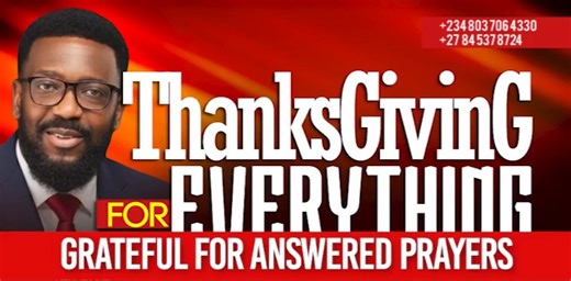 Sermon Description Join us for a heartfelt sermon titled "Thanksgiving For Everything." In this powerful message, we will delve into the importance of cultivating an attitude of gratitude in all circumstances. We’ll explore biblical teachings that emphasize giving thanks not only for the good times but also for the challenges that shape us. Discover how a heart full of thanksgiving can transform our perspectives, foster joy, and bring us closer to God. Together, we will learn practical ways to e