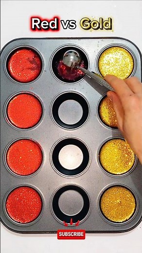 🔥🪙 Red vs Gold Color Clash | Power vs Luxury Showdown #colors #artshorts