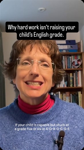 AQA English Language Tutor | Caroline Collett on Instagram: "AQA English Language GCSE- breaking into the top grades. #aqaenglishlanguage If your child is working hard but stuck at a Grade 5 or 6, this is one of the most common reasons marks are not moving – and it is not laziness or lack of effort. Many capable students revise thoroughly, practise past papers, and write longer answers… yet their marks stay the same. That is because AQA GCSE English Language does not reward effort alone. It rewa