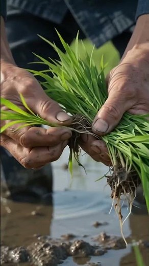 🇯🇵 Japanese Village Rice Farming | Traditional Rice Planting in Beautiful Terraced Fields #shorts