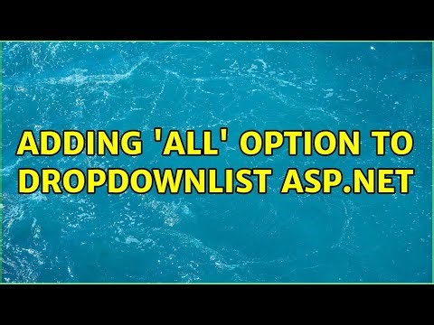 Adding 'All' option to DropDownlist ASP.NET