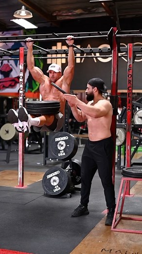 Scott Mathison on Instagram: "Hanging L-Sit Plate Hold Challenge. How many plates can you hold? Gym: @madhouse_gainsasylum 🎥 @_shuttr"