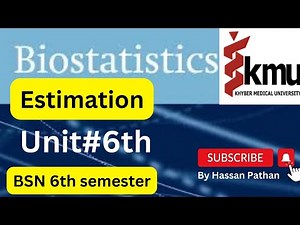 Estimation || Unit#6 Biostatistics || Point estimation || Interval estimation #pashto #lecture