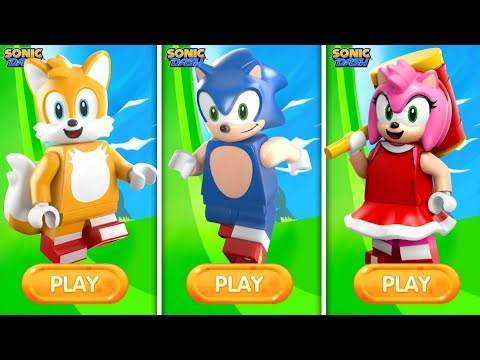 Sonic Dash - LEGO Sonic Vs LEGO Tails Vs LEGO Amy | Gameplay All characters unlocked 🔓