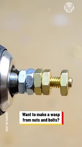 Making a wasp from nuts & bolts Credit: @rosstherandom (tinyurl.com/v8h3rog) Partner: Ross The Random IG: https://www.instagram.com/rosstherandom/ YT: https://www.youtube.com/channel/UCQjZq0InHXbPCPBXDdoaNaA/featured | Science, Tech and Universe