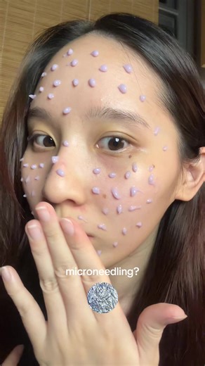 beauty is pain 🥹 microneedling at home with mary&may’s spicule collagen pdrn cream~ @Mary&May Official #marynmay #glassskin #microneedling #kbeauty #pdrn