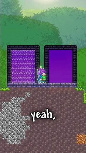 I Made A Working Nether Portal In Terraria! 😂😂 #terraria #terrarialetsplay