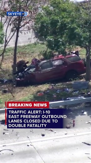 2 killed in a 3-car accident i-10 Eastbound at Monmouth.
