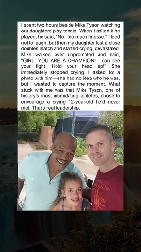 When Champions Lift Each Other: Mike Tyson Inspires a Young Girl