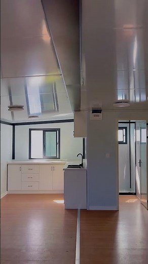 Casa modular de 56 m²: resultado final por dentro y por fuera