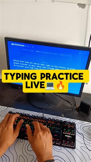 Live typing practice on mechanical keyboard #mechanicalkeyboard #typing #typingspeed #touchtyping