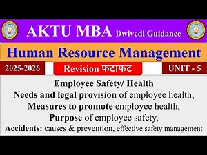 Human Resource Management mba unit 5, Human Resource Management MBA 2nd sem, #education #mbaclasses