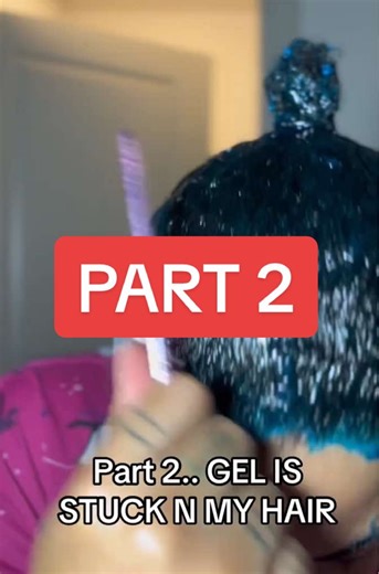 Homemade gel is stuck in my hair part 2… #part2 #hairfail #hairstyle #viral #diy