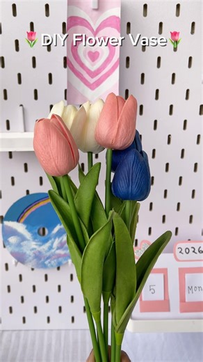 DIY flower vase🌷 #diy #craft #flowers #viralvideo #viralshorts #handmade