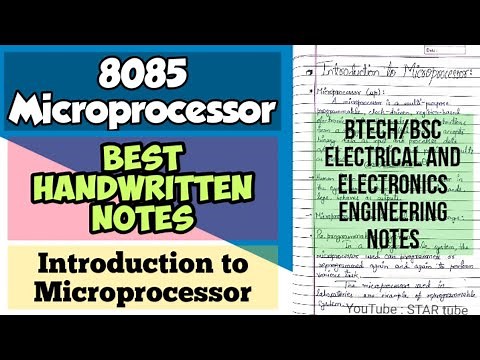 Introduction to Microprocessor | 8085 Microprocessor | Btech/Bsc Electronics Best Handwritten Notes