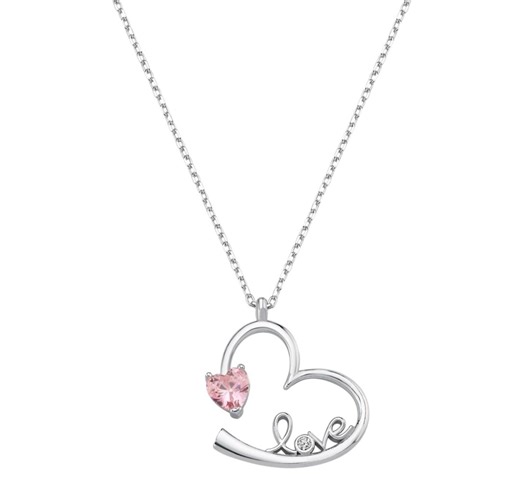 Heart Shaped Ruby Necklace: Rhodium Plated Sterling Silver, Love Pendant - Etsy