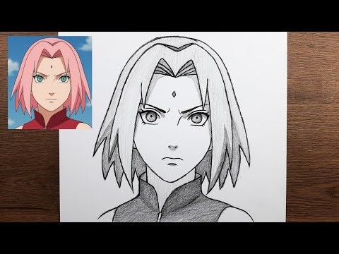 How to draw Sakura - Step by step anime drawing tutorial