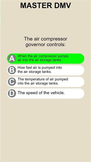 The air compressor governor controls