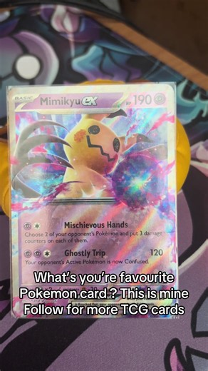 This is my favourite pokemon card. I use it in my psychic deck. Show me your favourite cards and follow for more#TCG #mimikyu #cards #pokemon #pokemontiktok