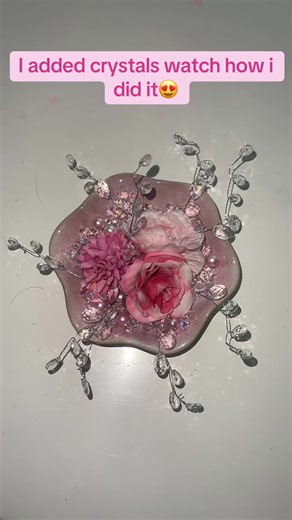 DIY Dressing Table Decor with Crystals