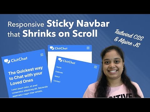 Responsive Sticky Navbar that Shrinks on Scroll with Tailwind CSS & Alpine JS