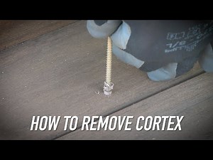 Quick Tip: How To Remove Cortex Plugs & Screws || Dr Decks
