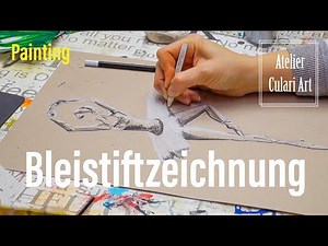 Painting with colored pencils 'Ballerina'