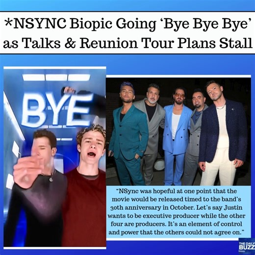 TEARIN' UP OUR HEARTS... AGAIN! #NSYNC fans were hoping their reunion plans would be in a ‘better place,’ but those hopes have been dashed. Talks for a reunion tour and biopic started escalating in 2023 after they released their first song together in two decades, 'Better Place,' for the 'Trolls Band Together' soundtrack. #JustinTimberlake’s manager reportedly pitched the group a script from ‘Fast & Furious’ producer Neal H. Moritz, but sources say they couldn’t collectively agree on the directi